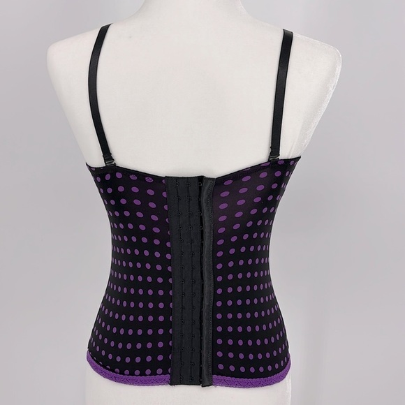 Hot Topic Black and Purple Corset with Heart Cutout Size 32B - Picture 5 of 11